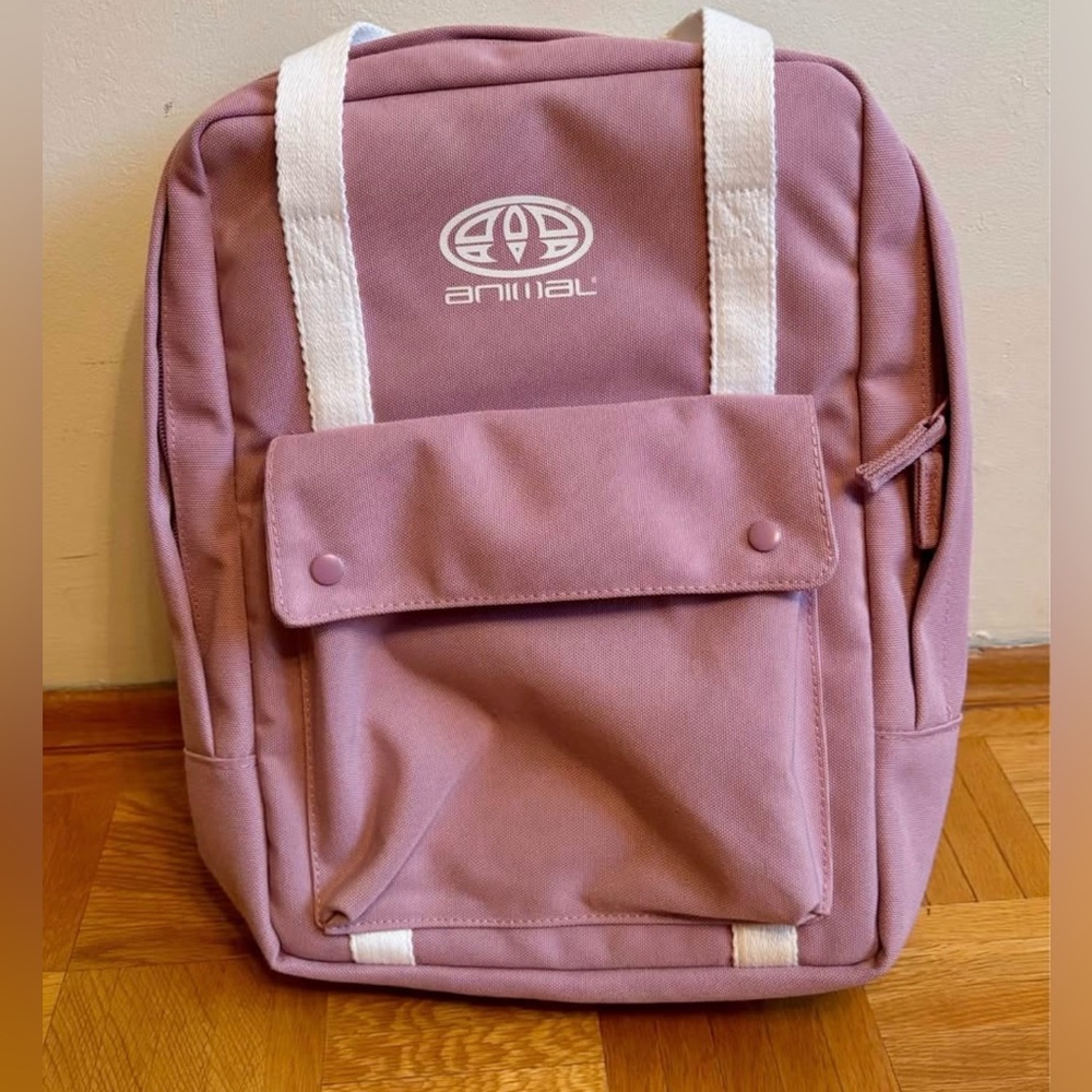 Mauve Backpack with Ivory Straps
